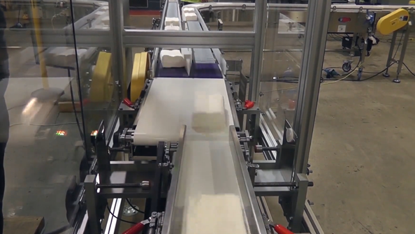 皮带机一分二输送线自动分道